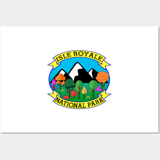 ISLE ROYALE NATIONAL PARK MICHIGAN KAYAK HAPPY CAMPER KAYAKING Posters and Art